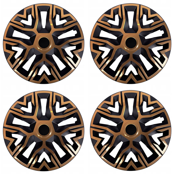Universal 15'' NRM The Best Bicolor copper-black hubcaps, 4 pieces