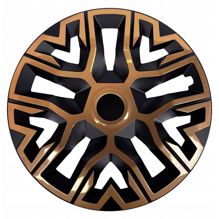 Universal 15'' NRM The Best Bicolor copper-black hubcaps, 4 pieces