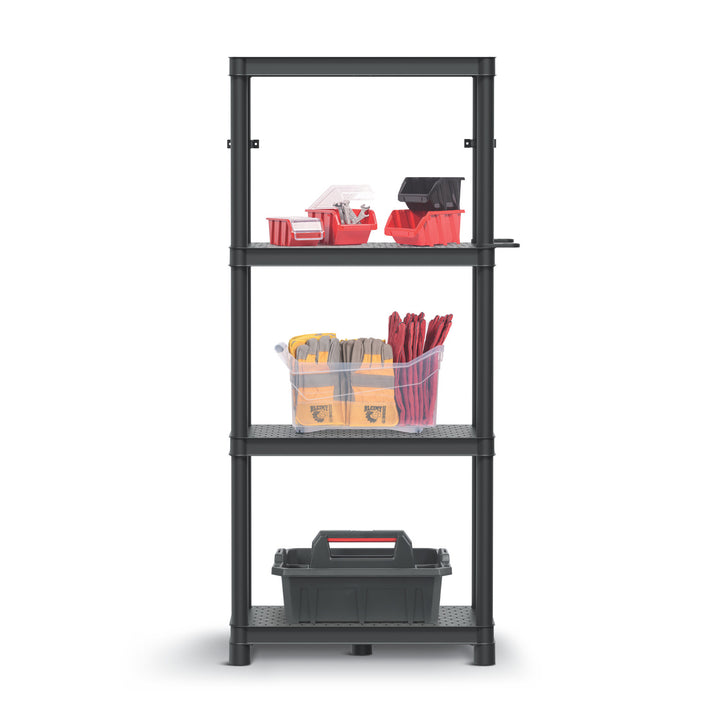 Étagère Stackaro Solid 60 Kistenberg, charge maximale totale 185 kg, 4 étagères, montage mural, KSS60L4HD-S411