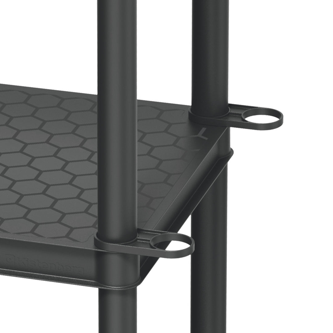 Étagère Stackaro Solid 60 Kistenberg, charge maximale totale 185 kg, 4 étagères, montage mural, KSS60L4HD-S411