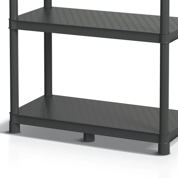 Étagère Stackaro Solid 60 Kistenberg, charge maximale totale 185 kg, 4 étagères, montage mural, KSS60L4HD-S411