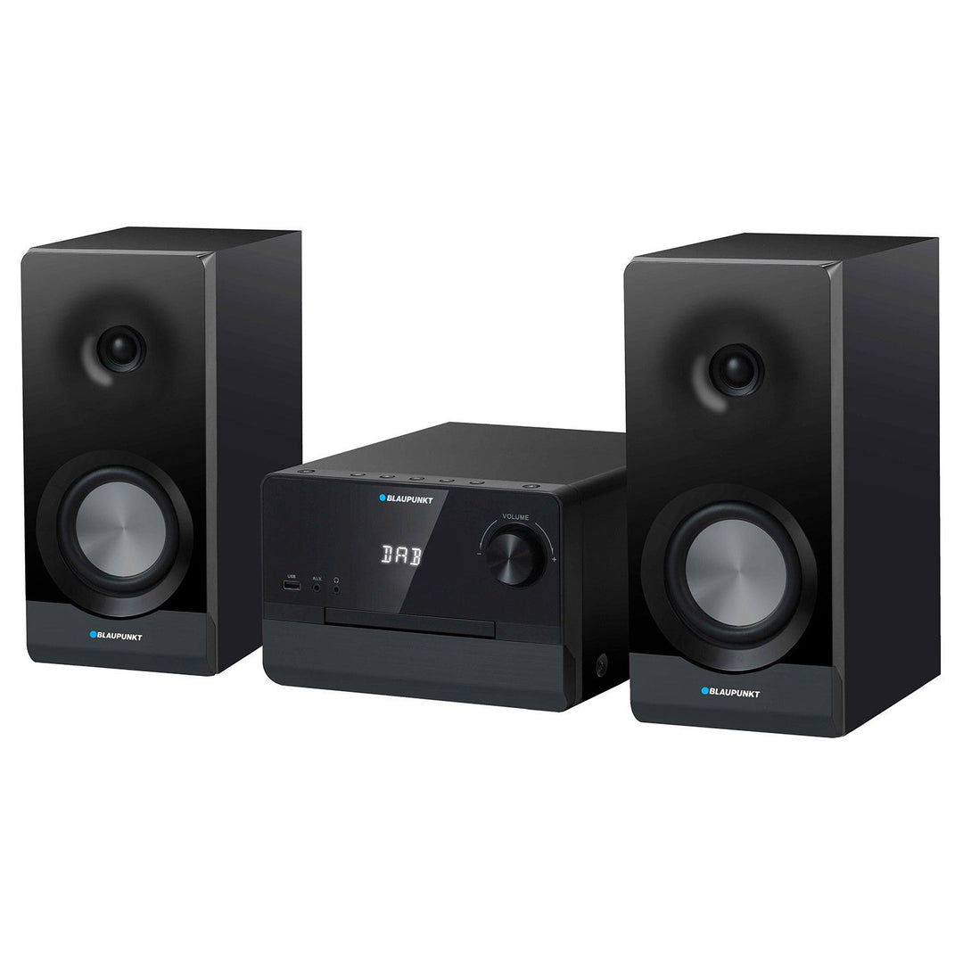 Microtorre Blaupunkt, potencia 100 W RMS, sintonizador DAB+, pantalla LED, radio FM, antena telescópica incluida, conector HDMI ARC, CD/MP3/USB/BT, reloj con función de alarma, MS49DAB