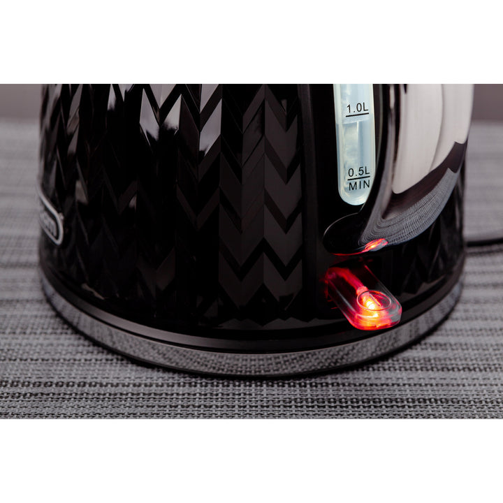 Eldom electric kettle, black, 2000W power, 1.7L capacity, water level indicator, mesh filter, C265C