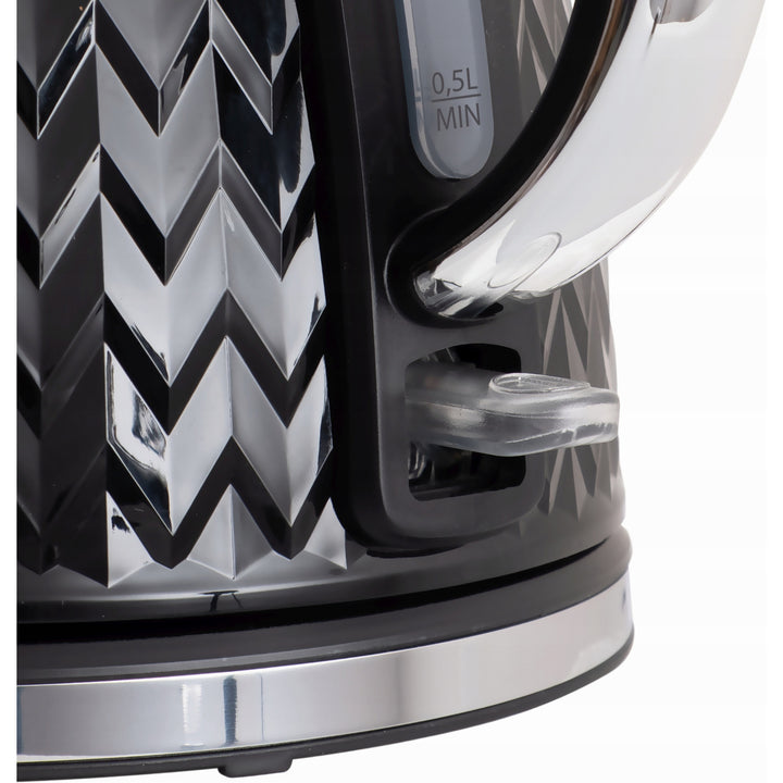 Eldom electric kettle, black, 2000W power, 1.7L capacity, water level indicator, mesh filter, C265C
