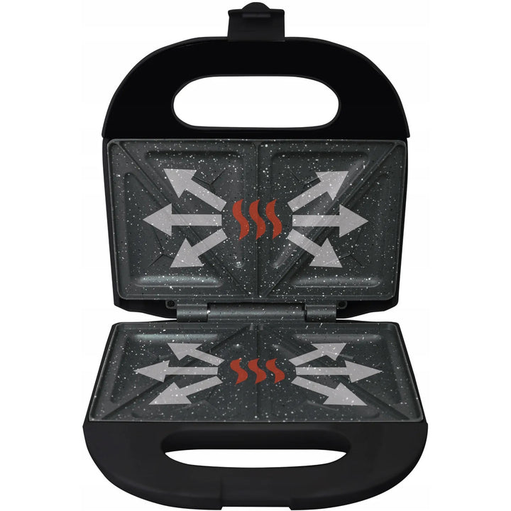 Eldom Sandwichtoaster, antihaftbeschichtete Keramikoberfläche, schnelles Aufheizen, 750 W Leistung, blitzschnelle Reinigung, LED-Anzeigeleuchte, rutschfeste Füße, ST11G