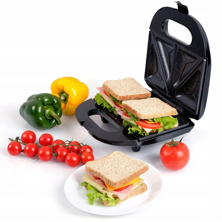 Eldom Sandwichtoaster, antihaftbeschichtete Keramikoberfläche, schnelles Aufheizen, 750 W Leistung, blitzschnelle Reinigung, LED-Anzeigeleuchte, rutschfeste Füße, ST11G