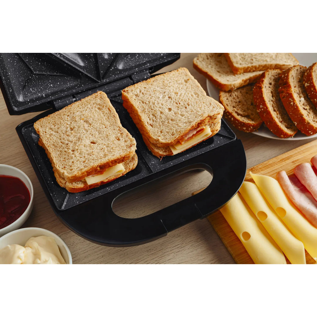 Eldom Sandwichtoaster, antihaftbeschichtete Keramikoberfläche, schnelles Aufheizen, 750 W Leistung, blitzschnelle Reinigung, LED-Anzeigeleuchte, rutschfeste Füße, ST11G