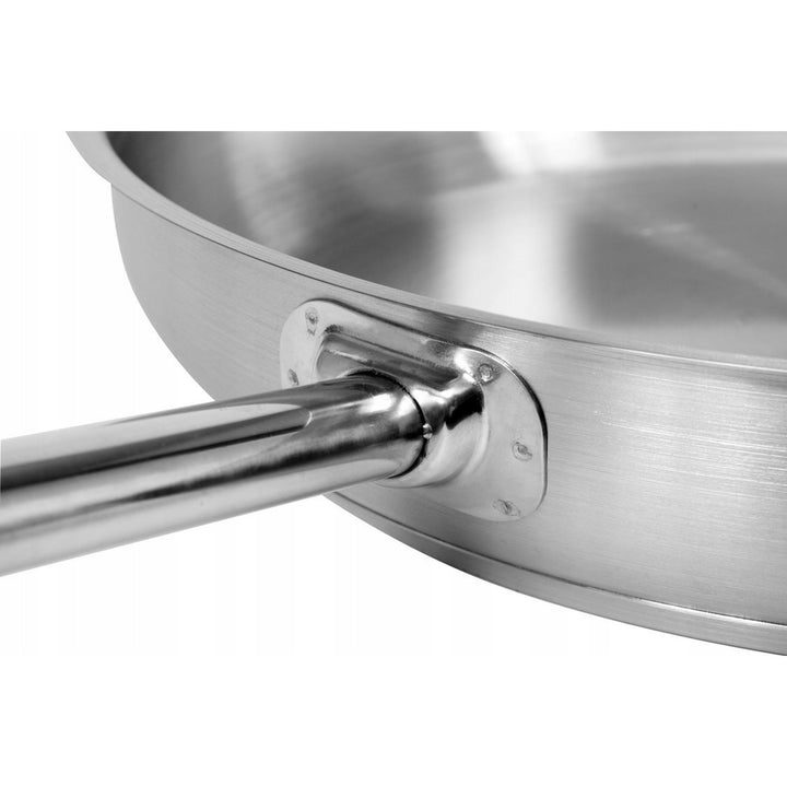 Sartén profesional Yato Gastro, apta para todo tipo de cocinas, de acero inoxidable, diámetro 24 cm, capacidad 2,3 l, apta para lavavajillas, YG-00101