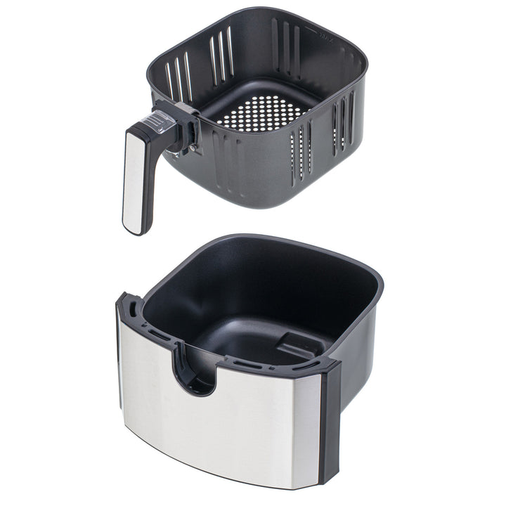 Fettfreie Fritteuse, 9 Programme, 5,0 l, Airfryer, Camry CR 6311 + Papier-Einsätze für die Fritteuse, 16 cm, biologisch abbaubar, 100 Stück