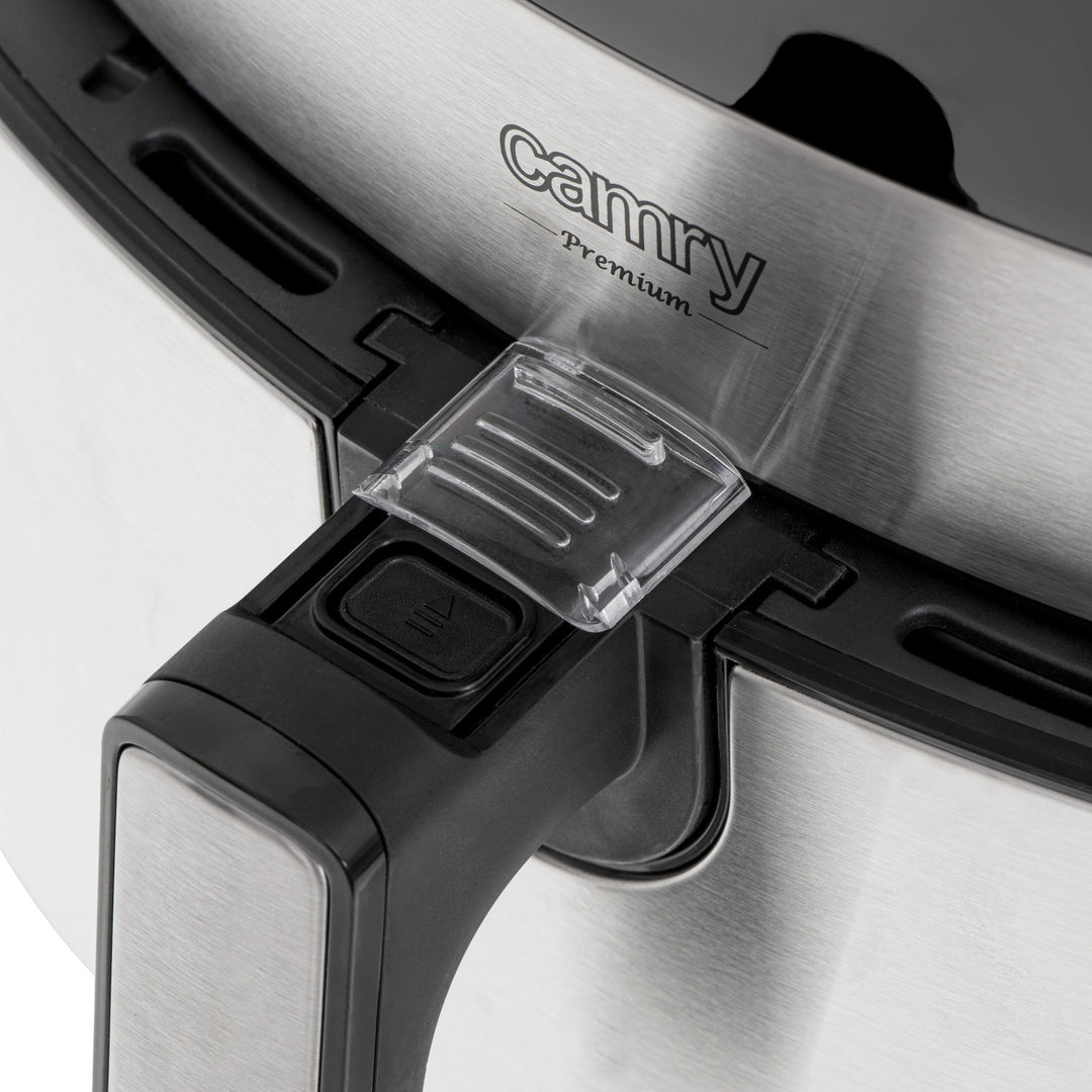 Fettfreie Fritteuse, 9 Programme, 5,0 l, Airfryer, Camry CR 6311 + Papier-Einsätze für die Fritteuse, 16 cm, biologisch abbaubar, 100 Stück