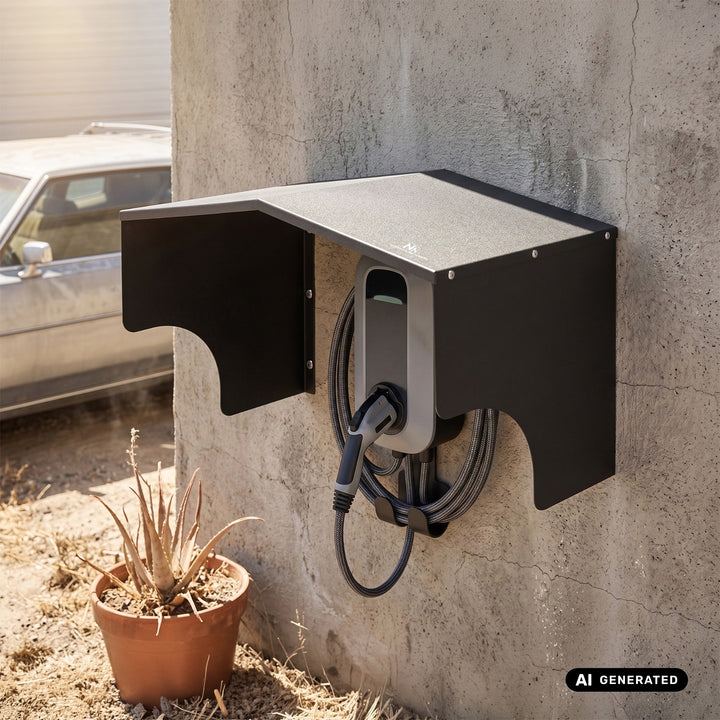Abdeckung für Maclean-EV-Ladestation, Edelstahl, Maße 28 × 32,5 × 44 cm, MC-902