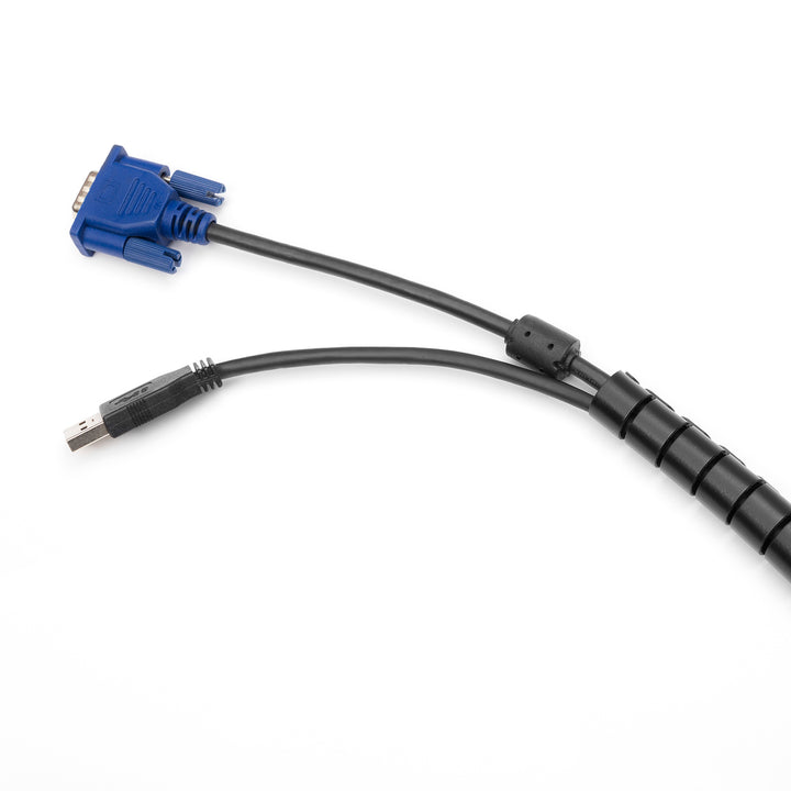 Organizador/protector de cables Maclean, 15 mm x 1000 mm, negro, MCTV-898 B