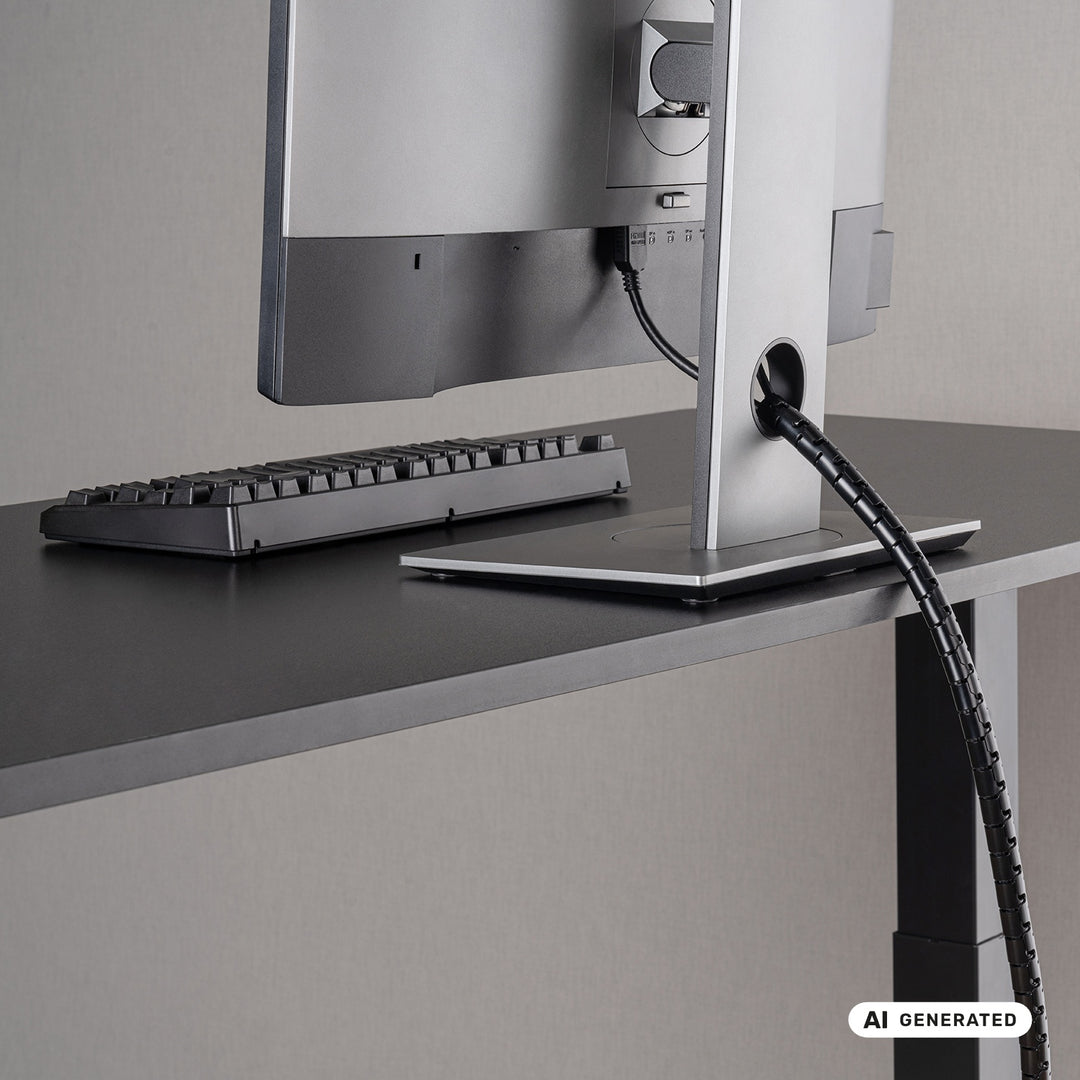 Organizador/protector de cables Maclean, 15 mm x 1000 mm, negro, MCTV-898 B