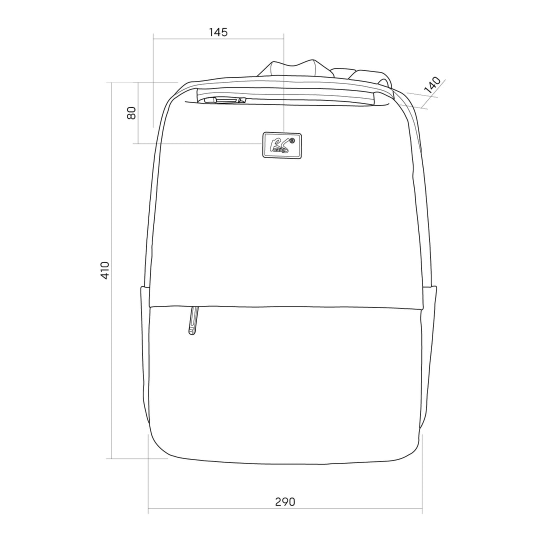 Mochila para portátil NanoRS, 15,6", negra, 41x29x4, impermeable RS202 B