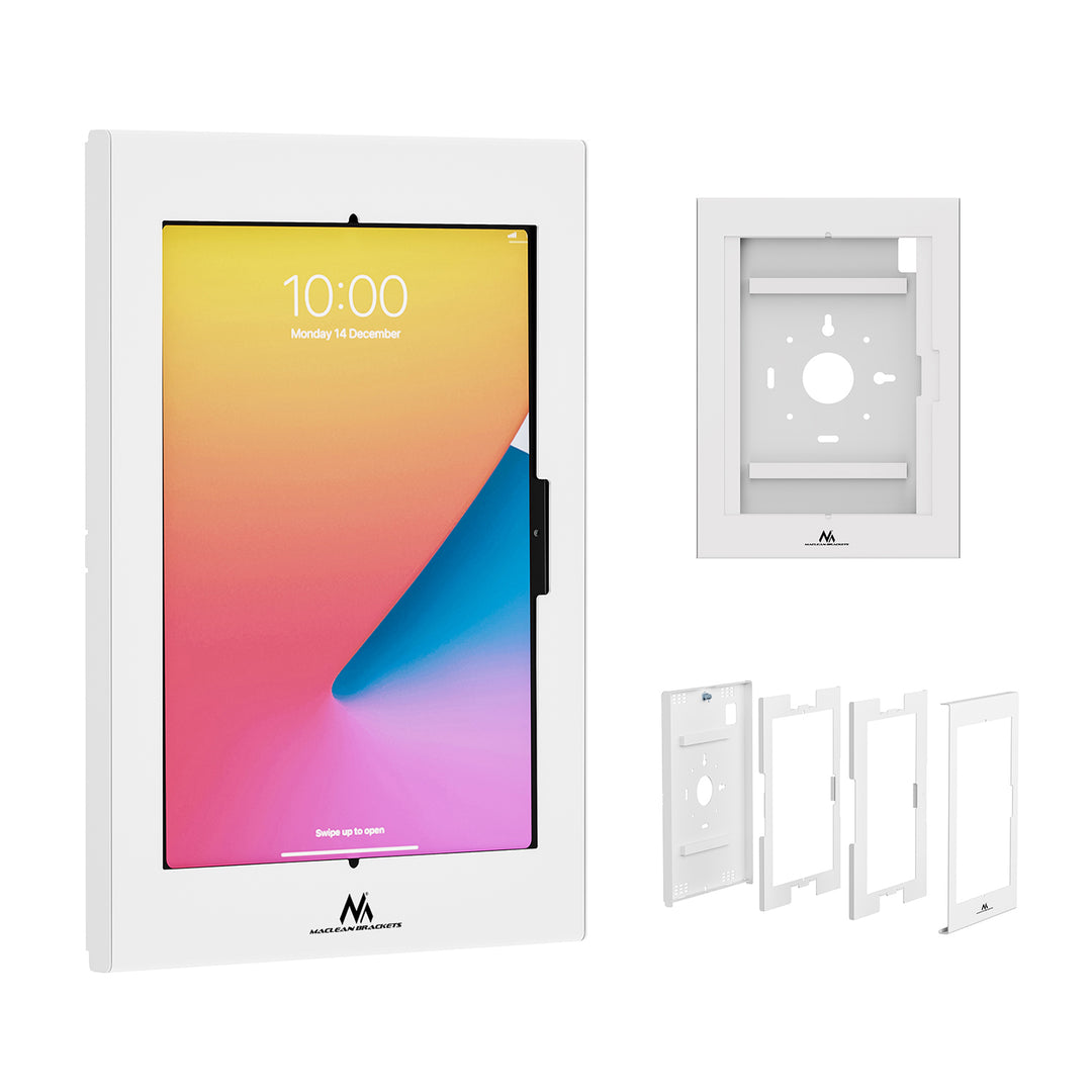 Maclean-Werbehalterung für Tablets, mit Verriegelung, 12,4"-13", iPad Air/Pro, Samsung Tab S10+/S9+/S8+/S7+, 257 x 350 x 22 mm, MC-950 W