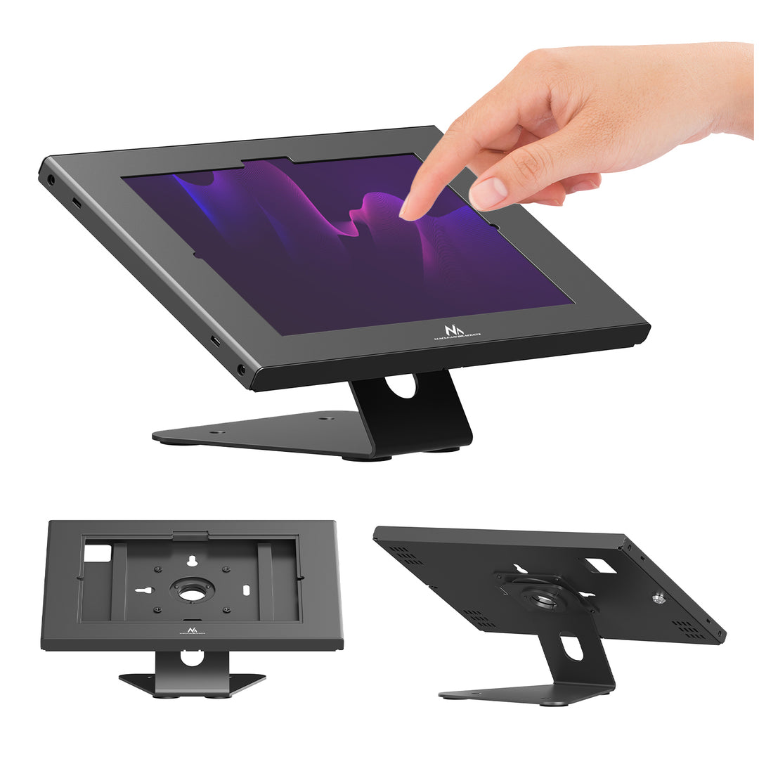 Maclean Tablet Advertising Mount with Lock, 10.9"-11", iPad Air/Pro, Samsung Tab A & S Series, 220x323x22mm, MC-957 B