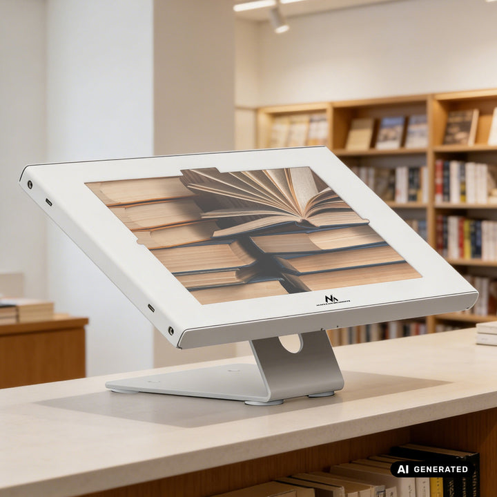 Maclean-Werbehalterung für Tablets, mit Verriegelung, 10,9"–11", iPad Air/Pro, Samsung Tab A- und S-Serie, 220 × 323 × 22 mm, MC-957 W