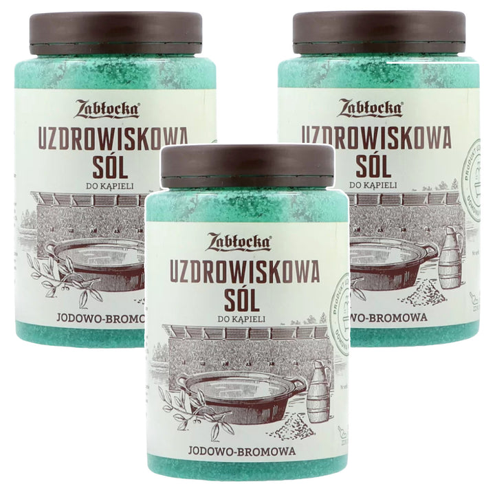 Sel de cure Zabłocka, iodé et bromé, pour le bain, 1,2 kg - 3 pièces