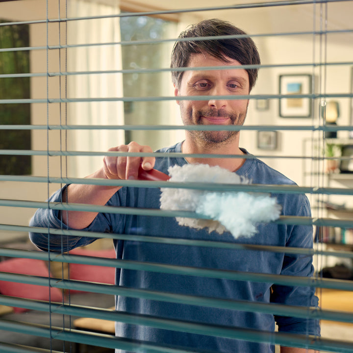 Vileda Flex&Catch Staubwedel, mit kurzem Stiel, Rutschschutz, flexibler Kopf + 5 Ersatzblätter