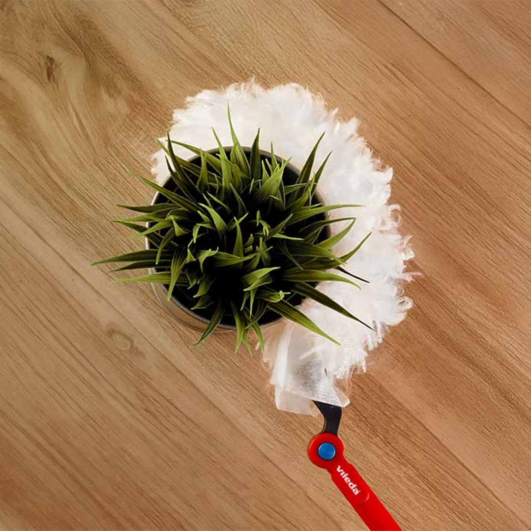 Vileda Flex&Catch dustpan, with long handle, anti-slip protection, flexible head + 10 dustpan refills