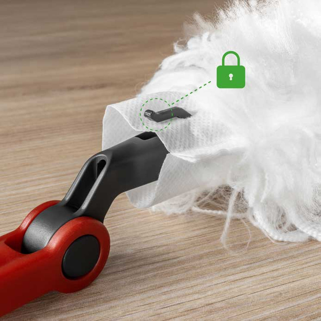 Vileda Flex&Catch Staubwedel, mit langem Stiel, Rutschschutz, flexibler Kopf + 5 Staubwedel-Einsätze