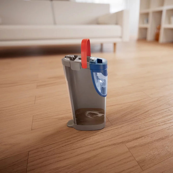 Fregona plana Vileda H2prO, separación del 100 % del agua limpia del agua sucia, dos depósitos, 2 fundas de microfibra, cabezal giratorio 360°, 175774