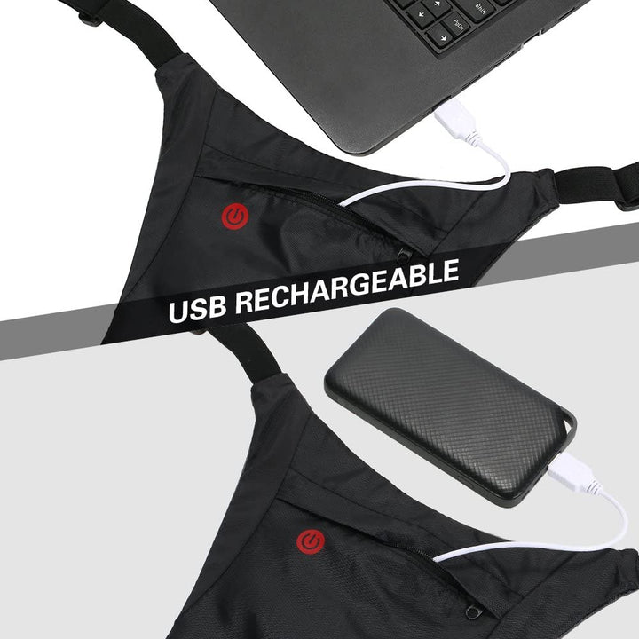Rucksack mit LED-Signalleuchte, mit Fernbedienung, wasserdicht: Fernbedienung IPx5, Rucksack IPX2 + Sportgurt für das Smartphone Maclean MC-445