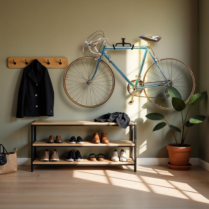 Soporte para bicicletas / colgador de pared Maclean, horizontal, acero, carga máxima 30 kg, MC-431, 3 unidades