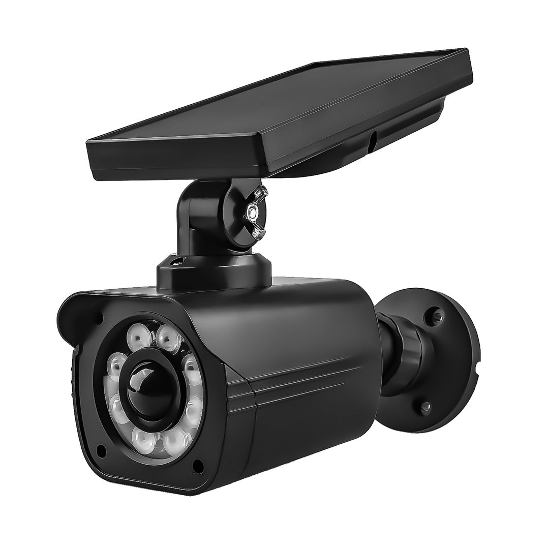 Solar-powered dummy camera, flashing LED, motion sensor, LED lighting, free sticker, SOL1800S/B