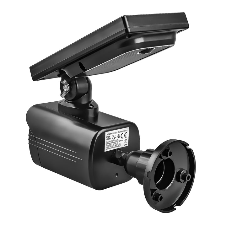 Solar-powered dummy camera, flashing LED, motion sensor, LED lighting, free sticker, SOL1800S/B
