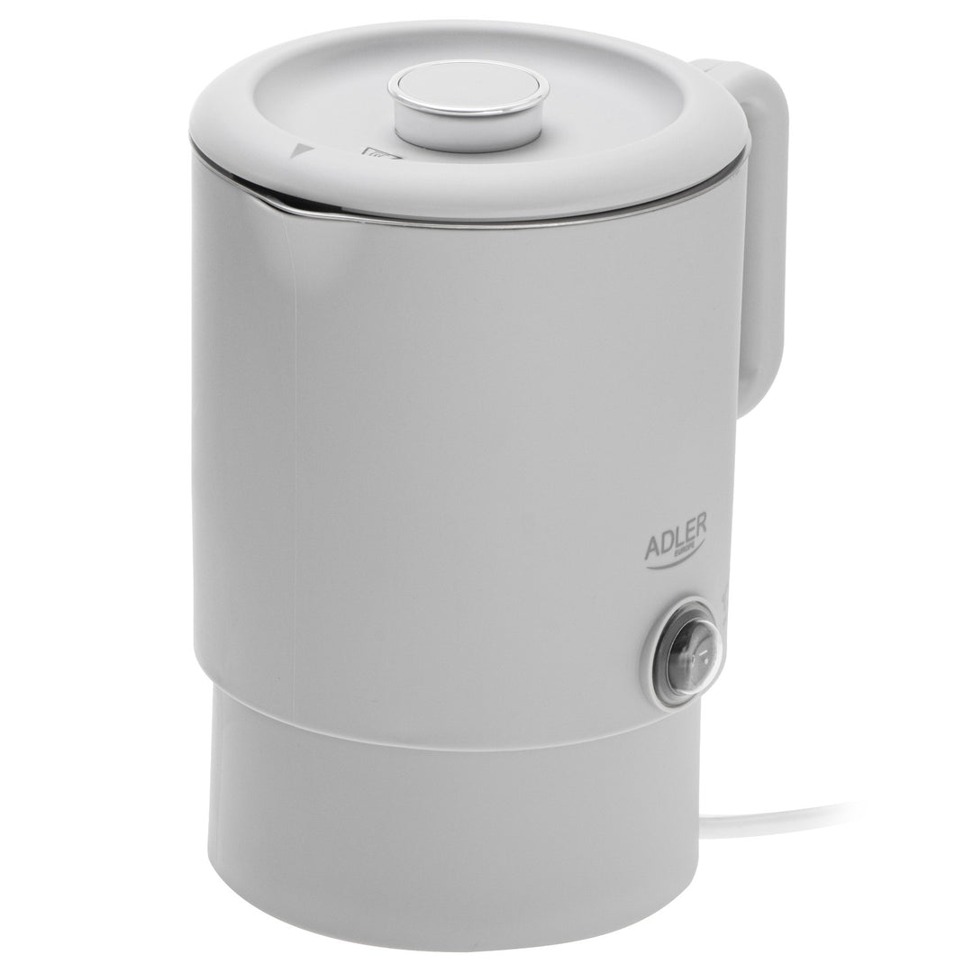 Adler electric kettle, travel kettle, double walls, capacity 0.8 l, max. power 650 W, gray, AD 1388