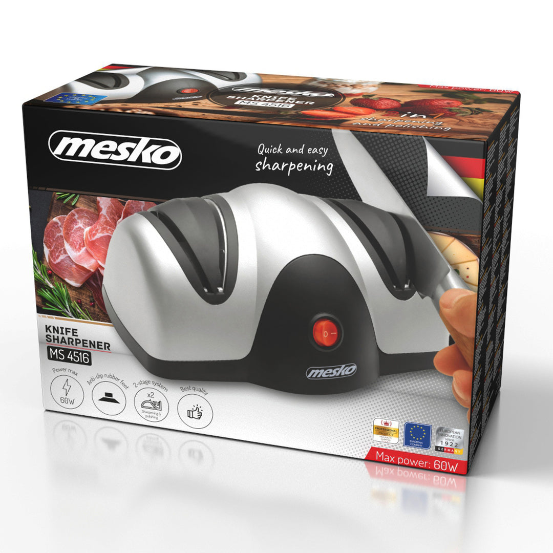 Mesko electric sharpener, 40 W power, non-slip suction cups, sharpens and polishes, MS 4516
