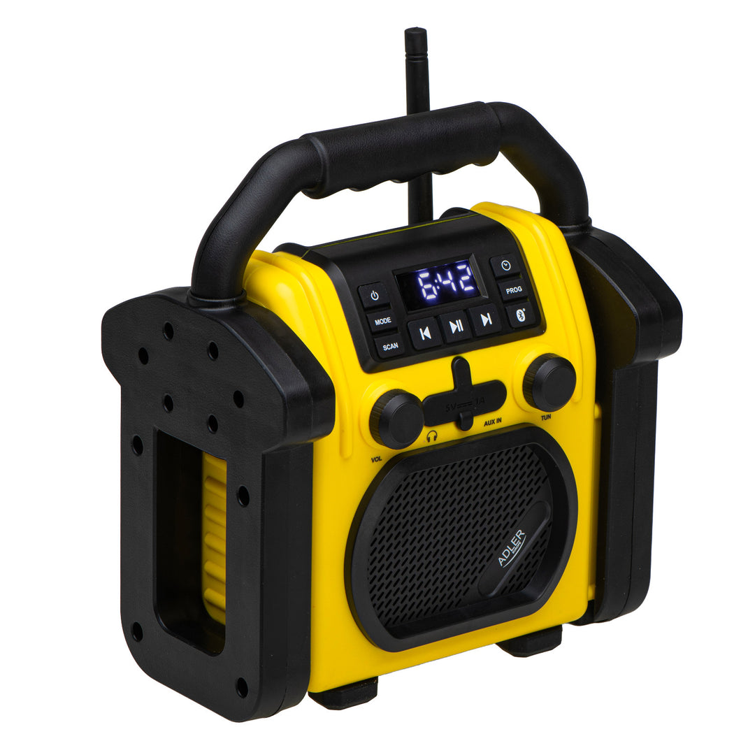Baustellenradio Adler, Bluetooth 5.1, IPX 54, Leistung 10 W, AD 1911
