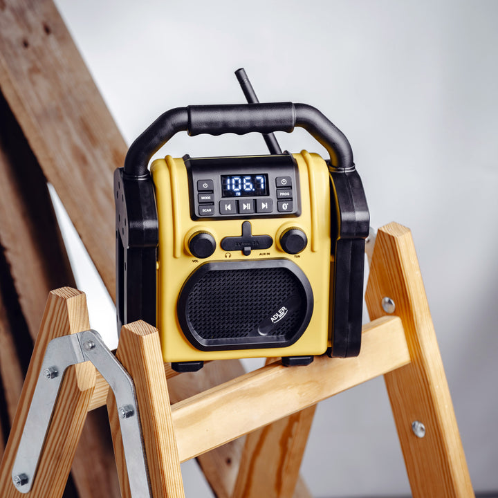 Baustellenradio Adler, Bluetooth 5.1, IPX 54, Leistung 10 W, AD 1911