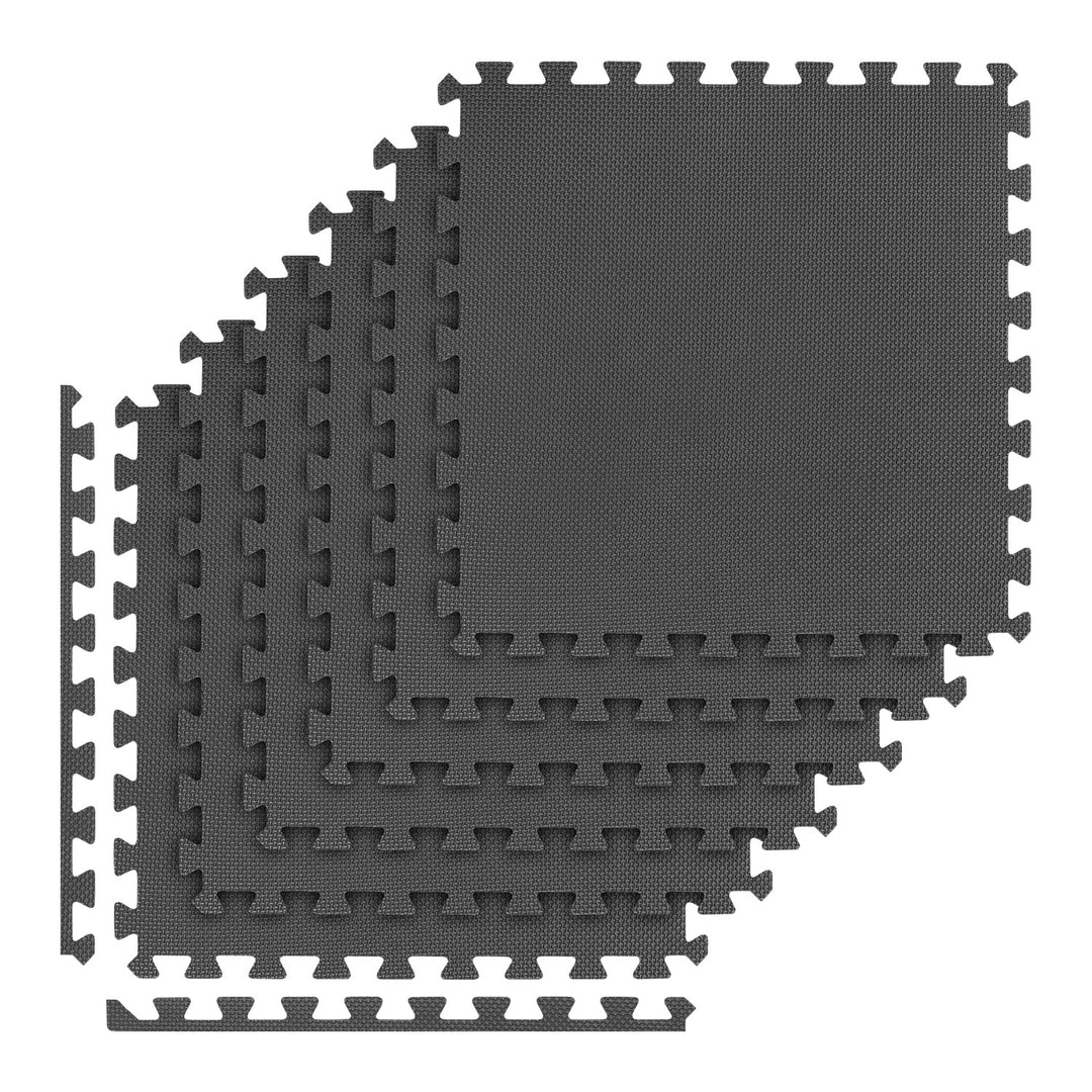 Gym mat for equipment and exercise, 180x120cm, EVA material, 6-piece puzzle, REBEL ACTIVE