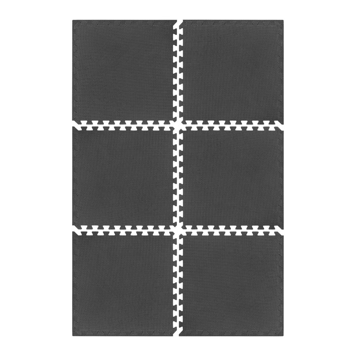 Gym mat for equipment and exercise, 180x120cm, EVA material, 6-piece puzzle, REBEL ACTIVE