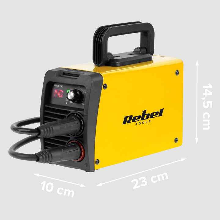 Rebel welding machine, MMA, LED display, IP21S, 10–140 A, RB-1040