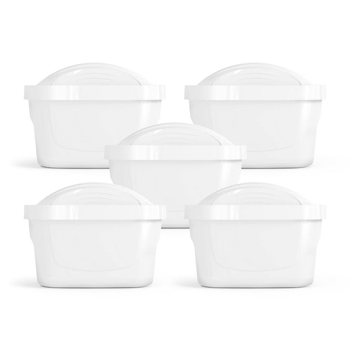 Juego de 5 filtros para la jarra filtrante Dafi, cartucho Unimax, capacidad de hasta 200 litros de agua, reducen la dureza del agua, D.WF.DAFI.UM.4+1.P