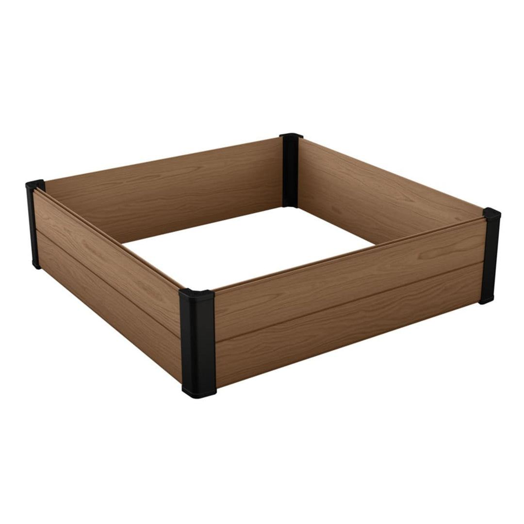 Borde para jardín Keter Maple, plástico, color marrón, dimensiones 106 x 106 x 32 cm, resistente a las inclemencias meteorológicas, 249299