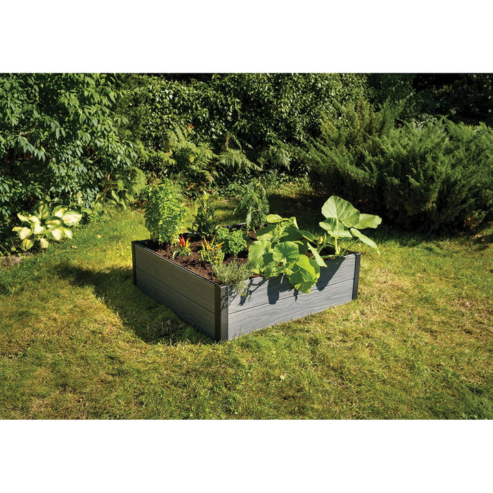 Keter Maple garden edging, plastic, gray, dimensions 106x106x32 cm, weather-resistant, 249298