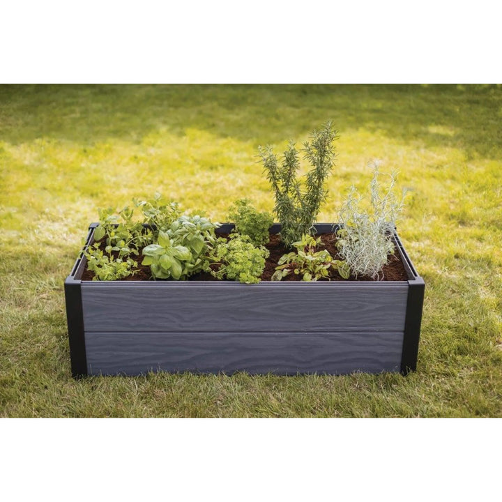 Keter Maple garden edging, plastic, gray, dimensions 106x50x32 cm, weather-resistant, 249296
