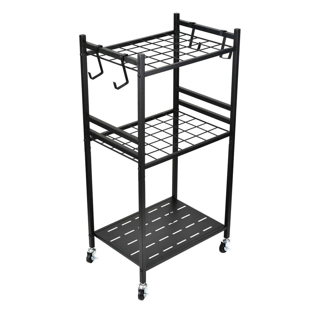 Maclean Mobile Garden Tool Stand / Cart, black, dimensions 43x30x79 cm, max. 20 kg, MC-138