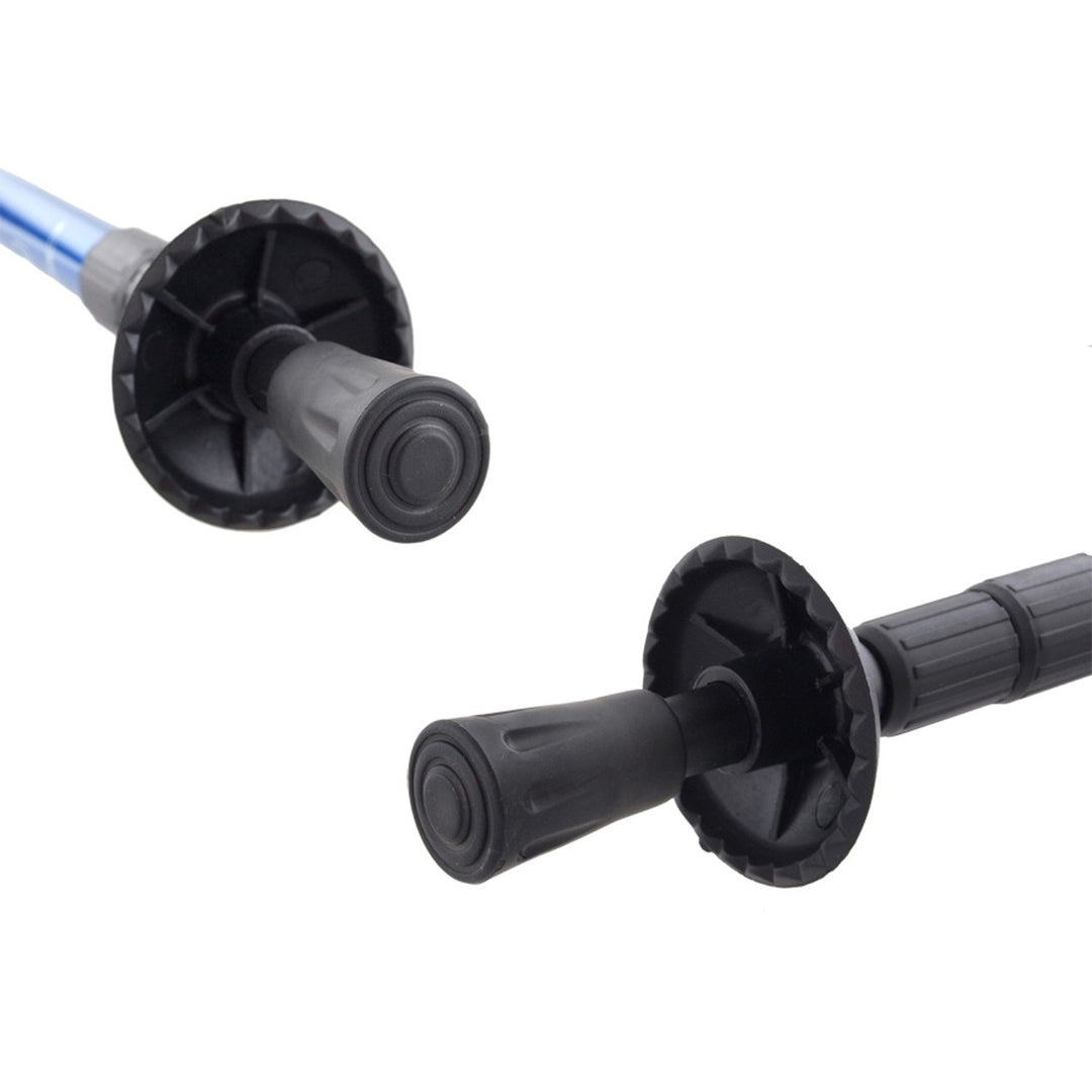 65–135 cm Telescopic Blue Aluminum Nordic Walking Poles, 2 pairs