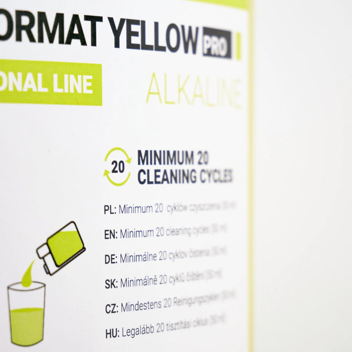 Milk System Cleaner, 2x1L, Coffee Format MILK FORMAT YELLOW PRO