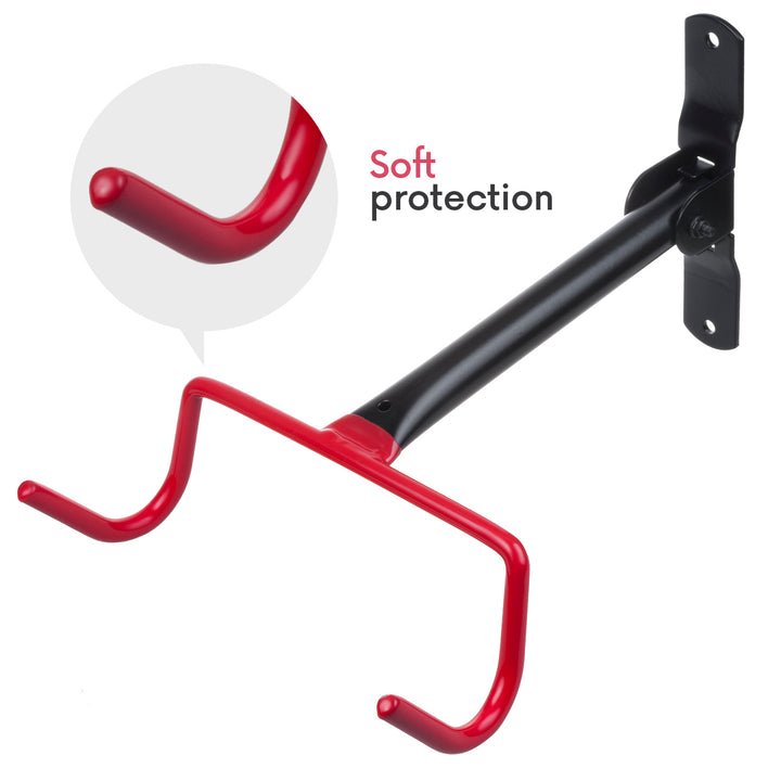 Maclean Horizontal Wall-Mounted Bike Rack, Steel, Max. Load 30 kg, MC-430, 3 pieces