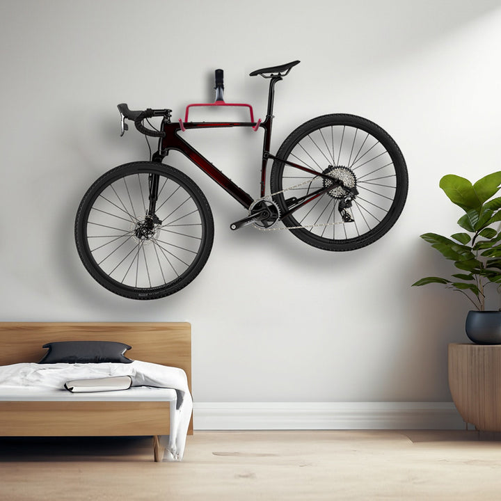 Maclean Horizontal Wall-Mounted Bike Rack, Steel, Max. Load 30 kg, MC-430, 3 pieces