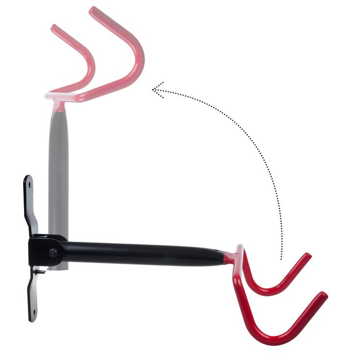 Maclean Horizontal Wall-Mounted Bike Rack, Steel, Max. Load 30 kg, MC-430, 4 pieces