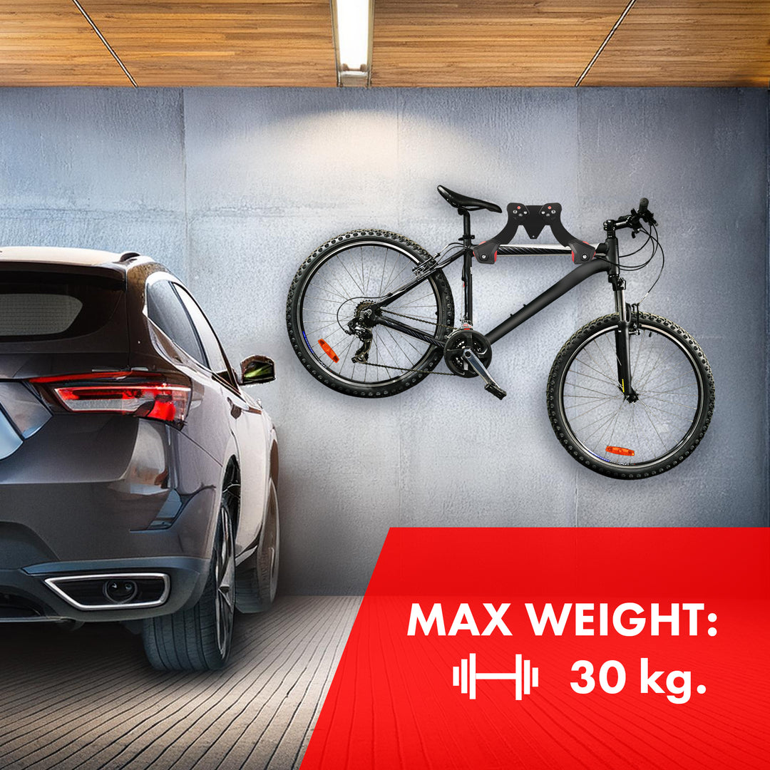 Soporte de pared para bicicletas Maclean, acero, carga máxima de 30 kg, MC-449, 3 unidades
