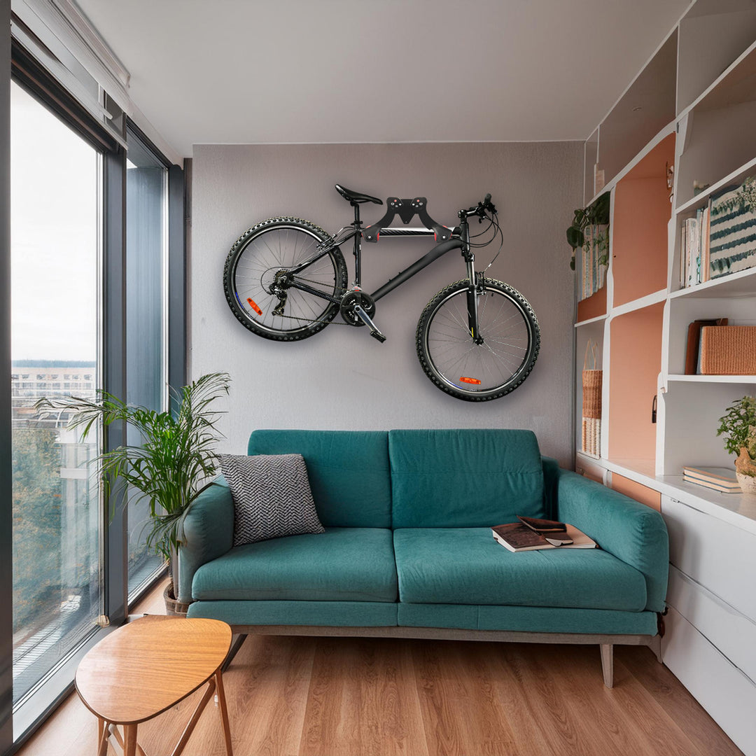 Soporte de pared para bicicletas Maclean, acero, carga máxima de 30 kg, MC-449, 4 unidades