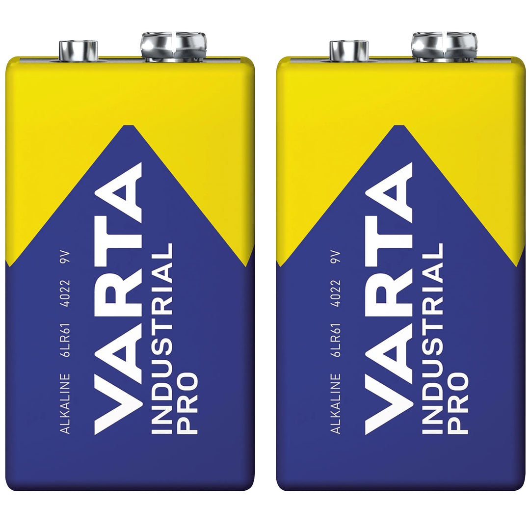 2x Batterie R9V R-9 6LR61 9V R-9 Alkali Varta Industrial Pro